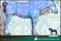 Horse Color:Gray Nacre Silver Amber Cream Champagne Roan Dun Splash Tobiano Frame Near Leopard Rabicano