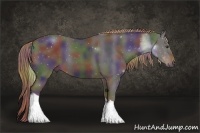 Horse Color:Nacre Liver Chestnut Sabino Tobiano