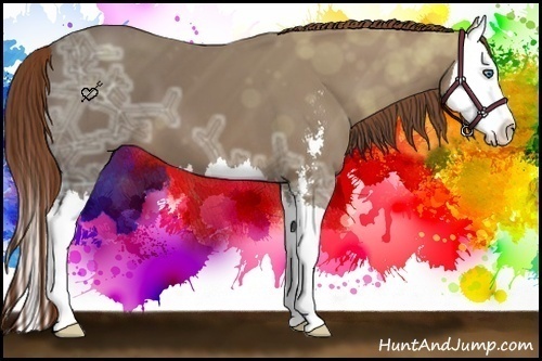 Horse Color:Chestnut Ice Sabino Splash 