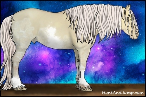 Horse Color:White Spotted Silver Amber Champagne Ice Dun 