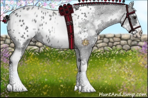 Horse Color:White Spotted Blue Roan Splash Frame Blanket 