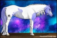 Horse Color:Watercolor Brown Tobiano Snowcap