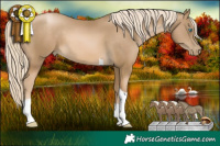 Horse Color:Chocolate Palomino Pearl Mushroom Tobiano 