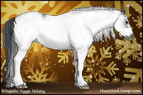Horse Color:White Spotted Black Frame 