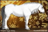Horse Color:White Spotted Black Frame