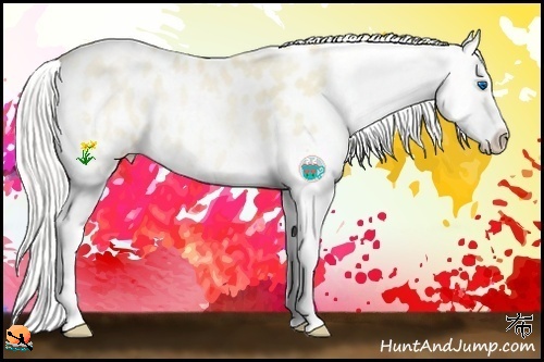 Horse Color:Silver Smoky Black Pearl Splash Blanket Rabicano