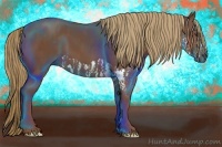 Horse Color:Chestnut Splash  Brindle