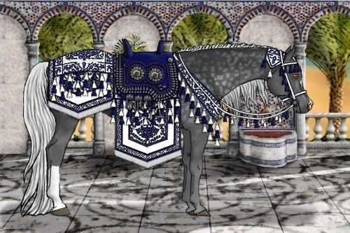 Horse Color:Silver Black Chinchilla 