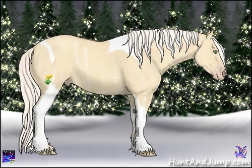Horse Color:Silver Amber Cream Champagne Ice Dun Tobiano 