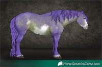 Horse Color:Watercolor Liver Chestnut Sabino Frame 