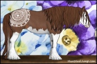 Horse Color:Red Roan Splash 