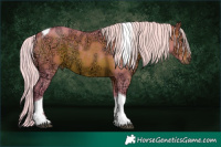 Horse Color:Watercolor Silver Brown Ice Tobiano 