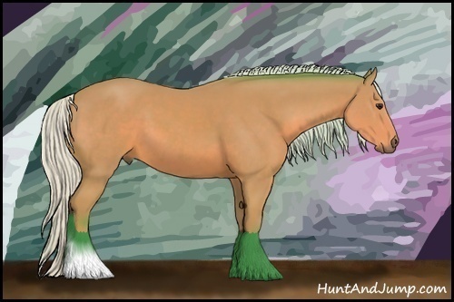 Horse Color:Watercolor Silver Bay Sabino Tobiano