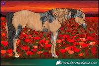 Horse Color:Liver Chestnut Ice  Brindle