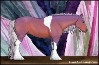 Horse Color:Watercolor Silver Bay Tobiano 
