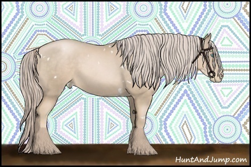 Horse Color:White Spotted Chocolate Palomino Pearl 