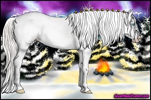Horse Color:Cremello Splash Snowcap 