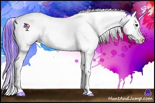 Horse Color:Watercolor Bay Splash Tobiano 