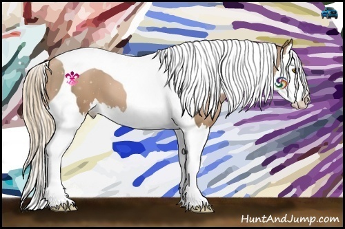 Horse Color:Liver Chestnut Pearl Splash Tobiano 