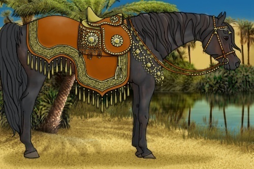 Horse Color:Brown Rabicano Brindle