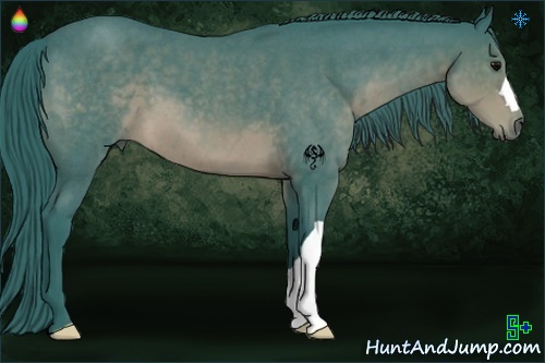 Horse Color:Watercolor Brown Roan 