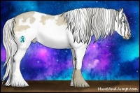Horse Color:White Spotted Silver Buckskin Roan Splash Frame 