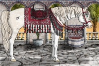 Horse Color:Perlino Ice Sabino  Brindle