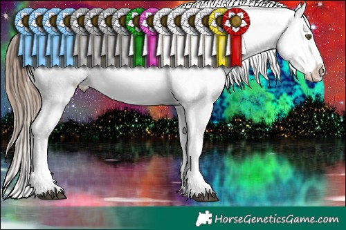 Horse Color:White Spotted Liver Chestnut Pearl Sabino Snowflake Varnish