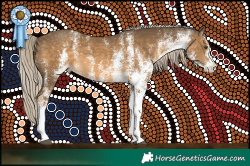 Horse Color:White Spotted Chocolate Palomino Mushroom 