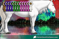 Horse Color:White Spotted Liver Chestnut Pearl Sabino Snowcap