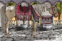 Horse Color:Chocolate Palomino Ice Roan 