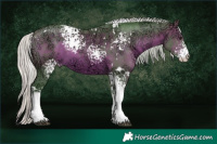 Horse Color:Watercolor White Spotted Silver Brown Ice 