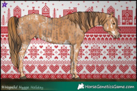 Horse Color:Liver Red Dun Ice Splash  Brindle
