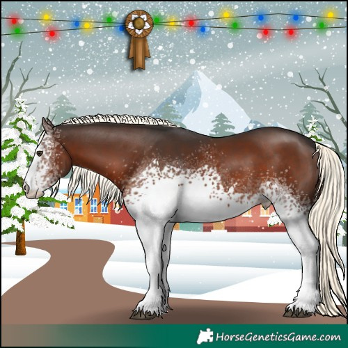 Horse Color:White Spotted Liver Chestnut Mushroom 