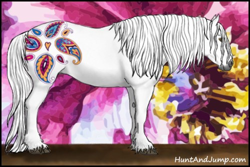 Horse Color:Gray Silver Buckskin Dun Tobiano 