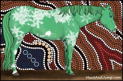 Horse Color:Watercolor Liver Chestnut Ice Frame 