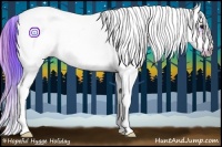 Horse Color:Watercolor Plaid  White Spotted Bay Splash Frame 