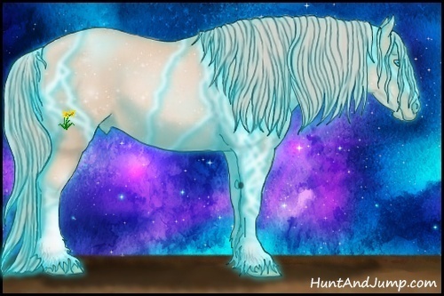 Horse Color:Thunderstruck White Spotted Palomino Pearl 