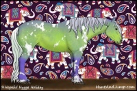 Horse Color:Watercolor White Spotted Silver Bay Sabino