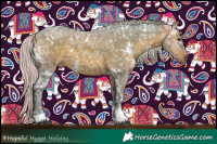 Horse Color:Watercolor White Spotted Silver Brown Ice Tobiano