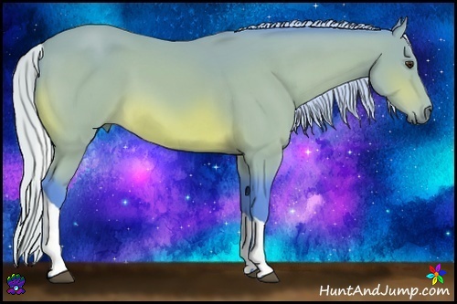 Horse Color:Watercolor Silver Bay Tobiano 