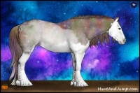 Horse Color:Nacre Liver Red Roan Sabino Splash Rabicano 