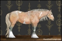 Horse Color:Watercolor White Spotted Silver Bay Ice Tobiano Rabicano
