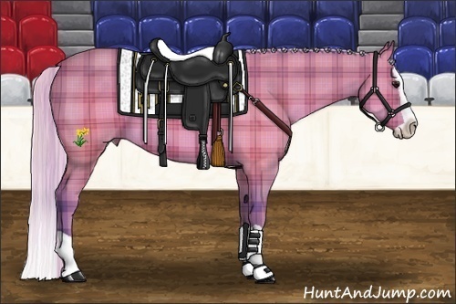 Horse Color:Watercolor Plaid  Silver Brown Splash 