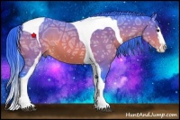 Horse Color:Watercolor Bay Ice Splash Tobiano 