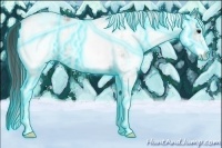 Horse Color:Thunderstruck White Spotted Smoky Grullo Ice