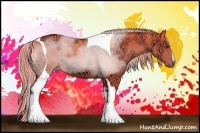 Horse Color:Watercolor Liver Chestnut Ice Tobiano