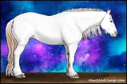 Horse Color:White Spotted Grullo Splash Tobiano Varnish