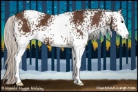 Horse Color:White Spotted Silver Bay Sabino