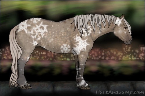 Horse Color:Silver Brown Ice Roan Dun Rabicano